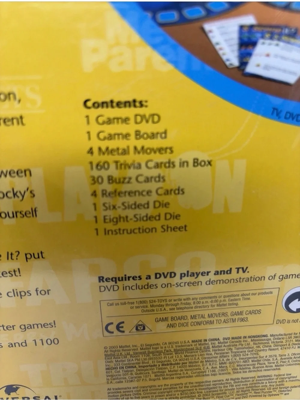 Scene It? The DVD Game 2003 Family Movie Trivia Board Game New Sealed